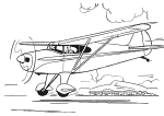 Piper Single Engine coloring pages
