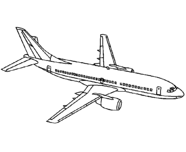 Boeing 737 coloring page