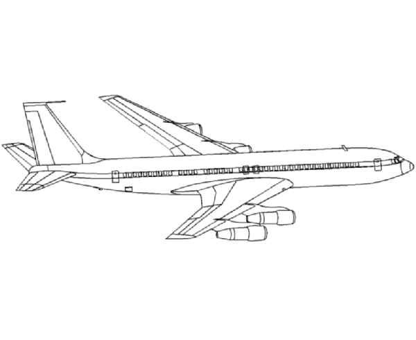 Boeing 707 coloring page
