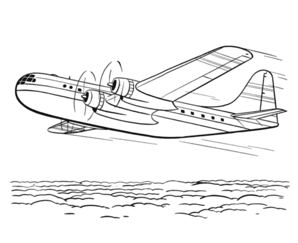 Boeing 377 coloring page