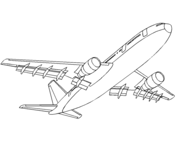 Airbus 300 coloring page