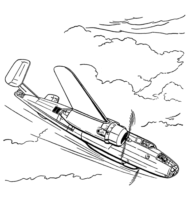 B-25 Mitchell coloring page