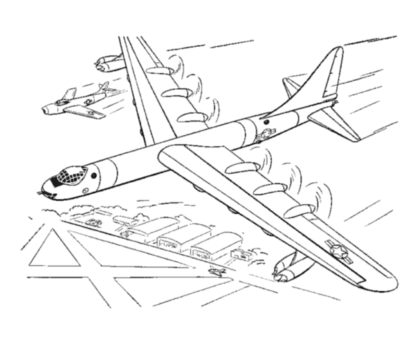 Convair  B-36 Peacemaker coloring page