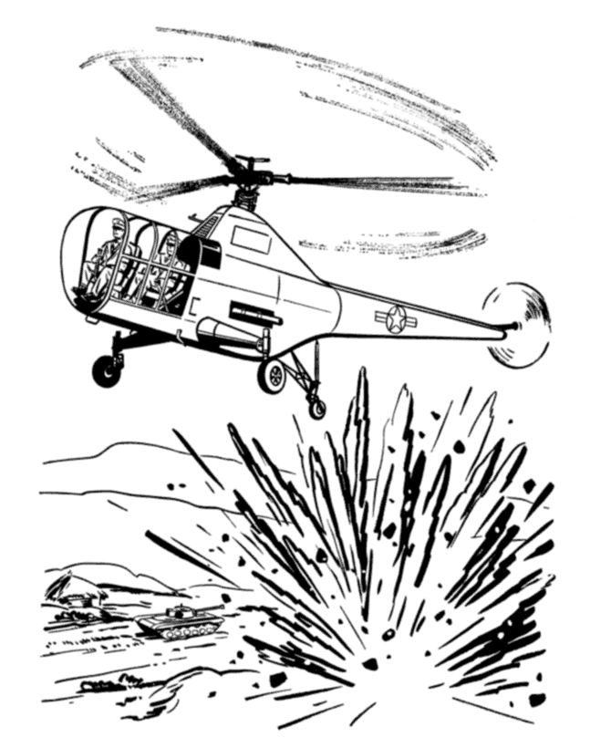 Sikorsky YH-5A  helicopter coloring page